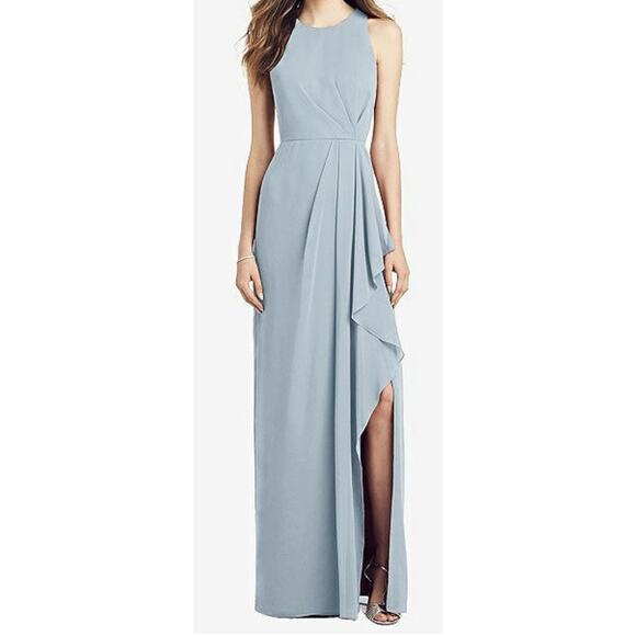 After Six Dresses & Skirts - NWT‎ After Six SLEEVELESS CHIFFON DRESS WITH DRAPED FRONT SLIT Size 4 Regular